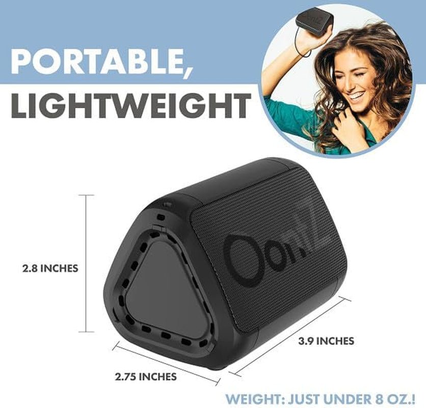 Oontz Solo Portable Bluetooth Speaker - Ultra Portable, 14 Hours of Playtime, 100Ft Wireless Range, Waterproof, Budget-Friendly Speaker for Travel, Outdoor or Home, Great Gift (Black)